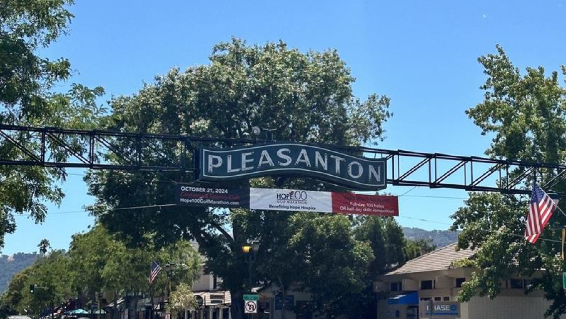 Pleasanton sign